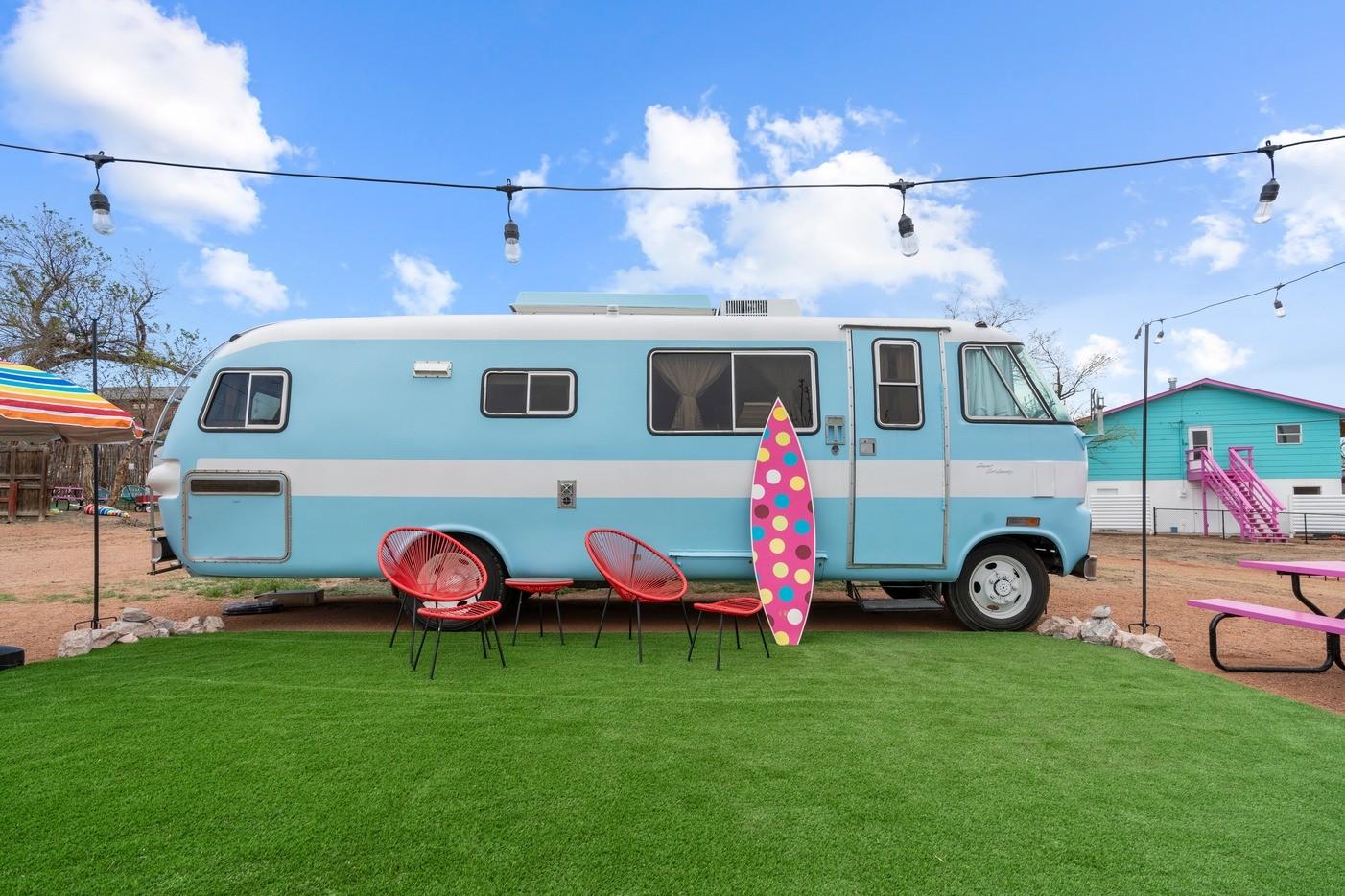 Surfer's Paradise Vintage RV at Starlite Vintage Resort Colorado